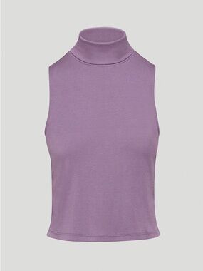 Sunday Best Purple Lilac Sleeveless Turtleneck Tank Top